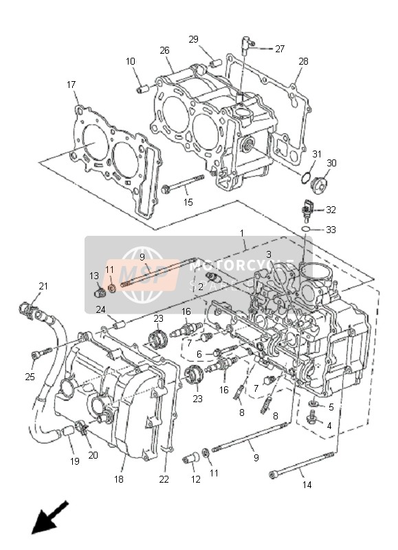 5GJ111950000, Dichtung, Yamaha, 3